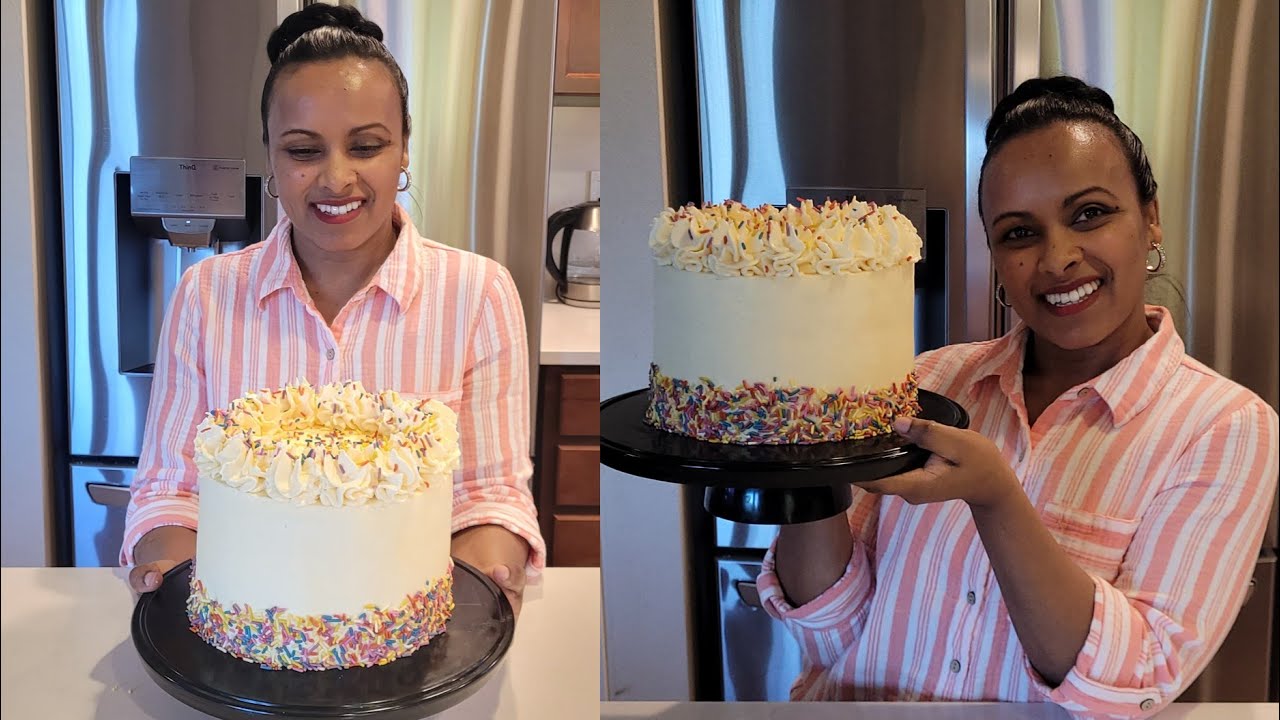Easy Birthday cake decoration || እጅግ በጣም ቀላል የሆነ የልደት የኬክ ዲኮሬሽን አሰራር || የልደት ኬክ በቤታችን በቀላሉ እናሳምር🎂