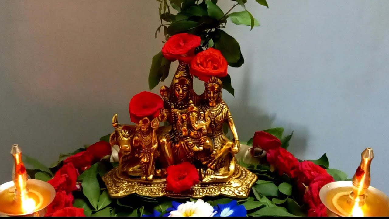 4 Shivaratri special Flower decor//pooja decor //chettinad folk art