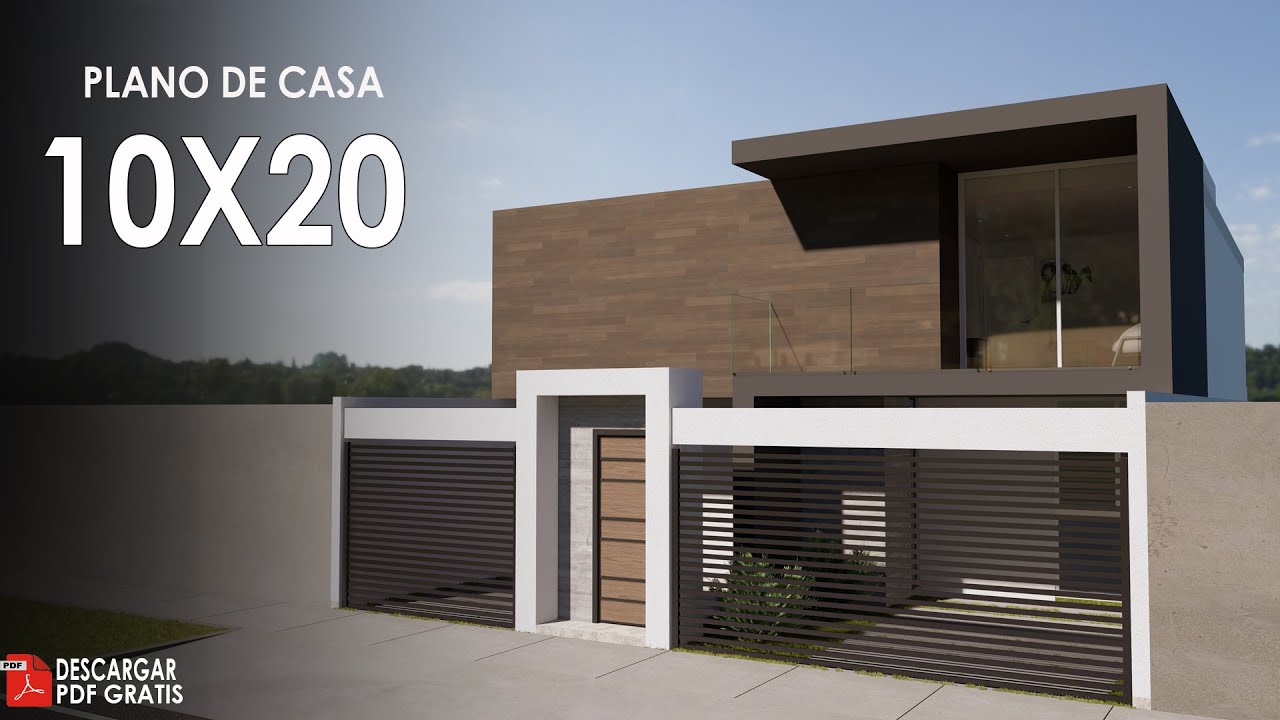 Plano de casa de 10x20 metros