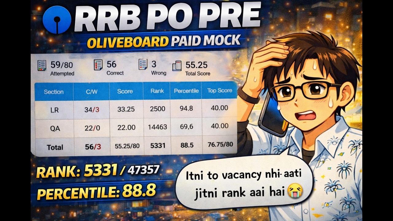 RRB PO PRE MOCK#education #rrbpo #bankingexams