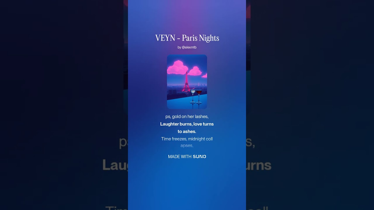 VEYN - Paris Nights (Lyrics video) #RNB2025 #LateNightRNB #NewRNB