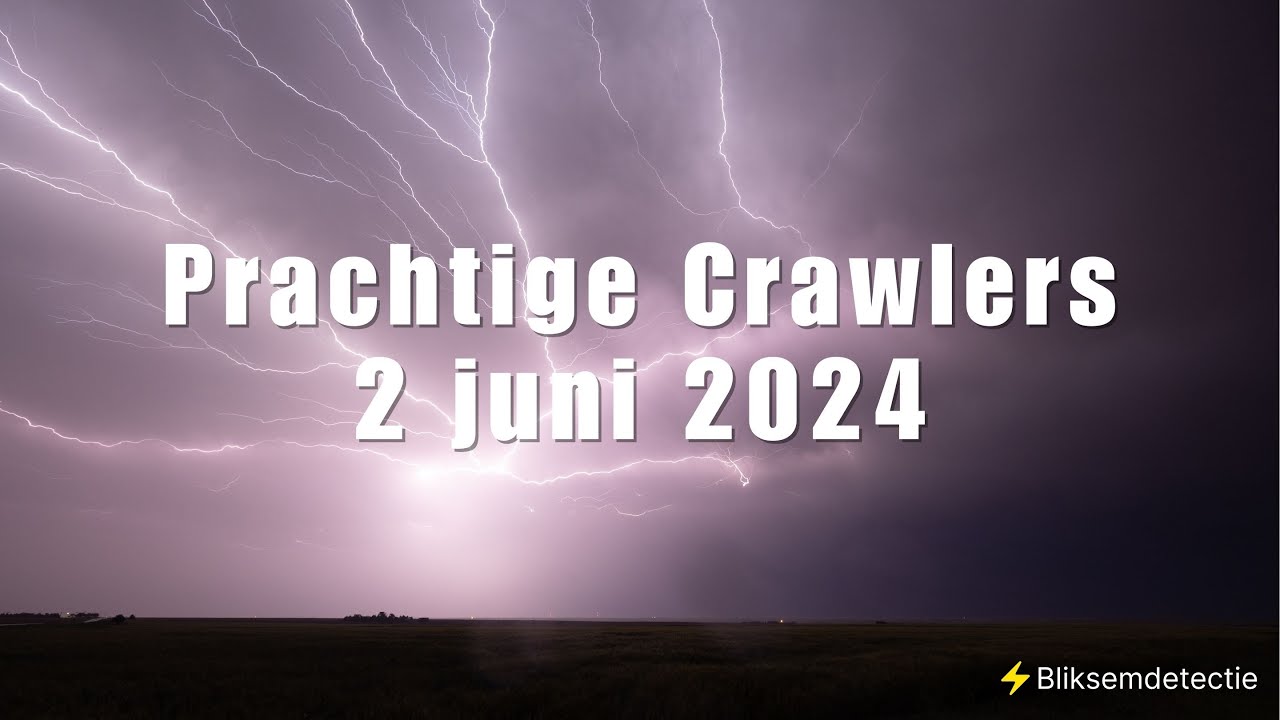 Stormchasen achter fantastische bliksem ontladingen in Kansas, Amerika - 2 juni 2024
