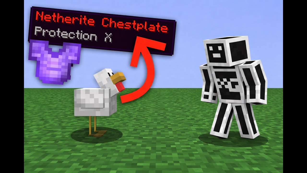 Minecraft But Chicken Lays OP Items