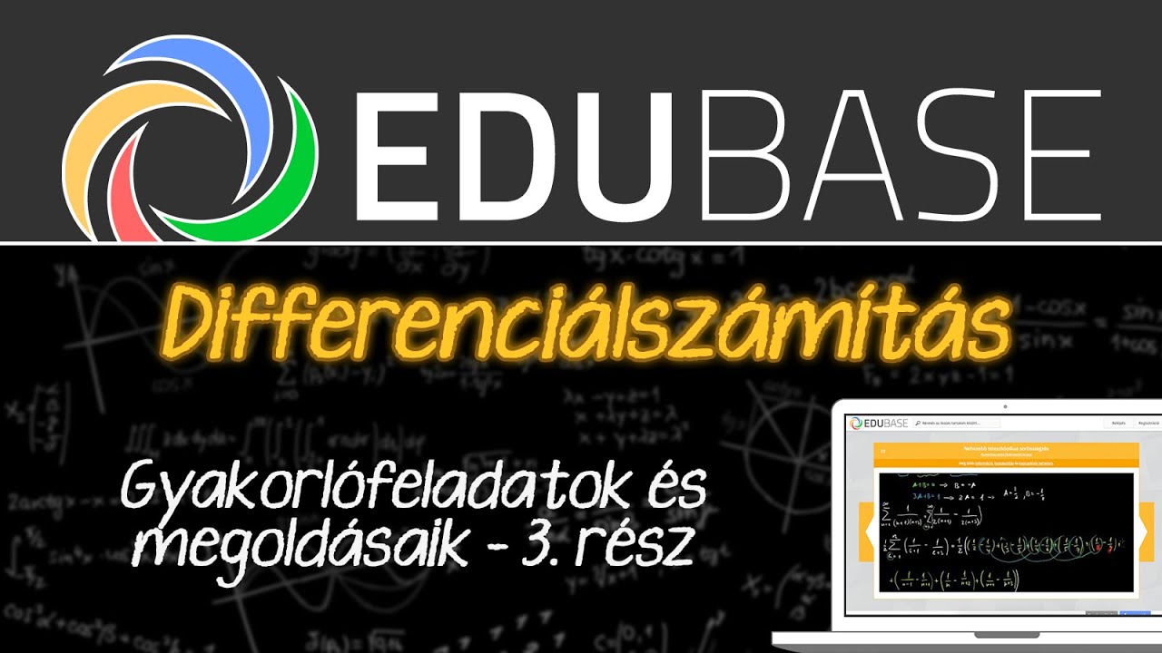 Deriválós gyakorlófeladatok és megoldásaik 3.