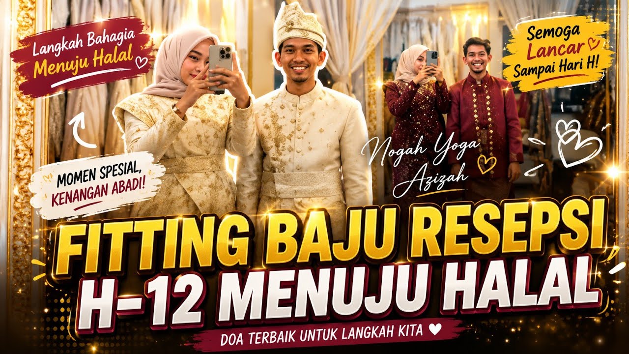 Azizah Happy Akhirnya bisa Fitting Baju Nikahan #syaircintayogazizah #janjisuciyogazizah