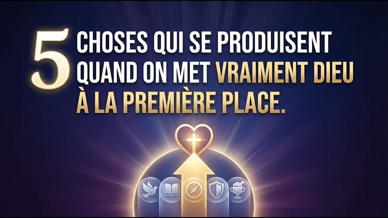 5 CHOSES QUI SE PRODUISENT QUAND ON MET VRAIMENT DIEU À LA PREMIÈRE PLACE