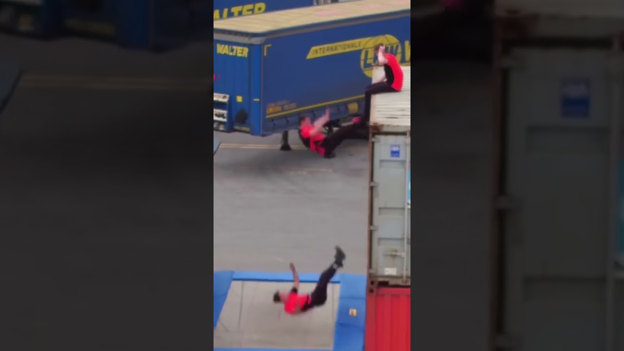 Trampoline park on shipping containers !