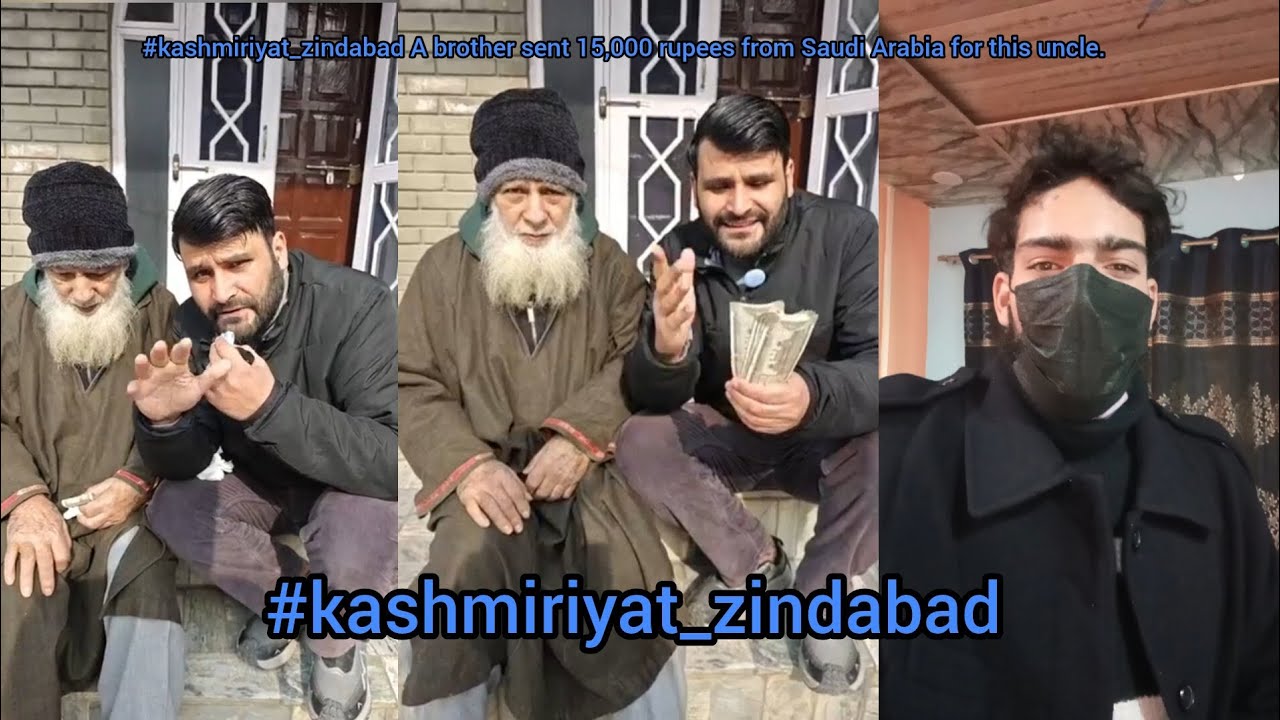 #kashmiriyat_zindabad A brother sent 15,000 rupees from Saudi Arabia for this uncle.
