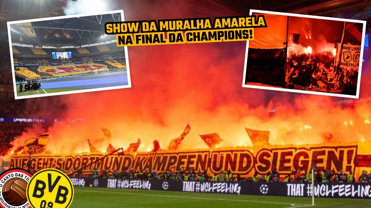 FESTA HISTÓRICA DA TORCIDA DO BORUSSIA DORTMUND NA FINAL DA CHAMPIONS LEAGUE