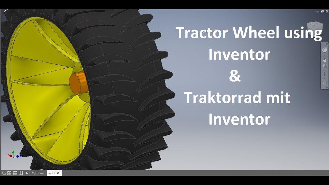 Autodesk Inventor Tractor Wheel & Traktorrad