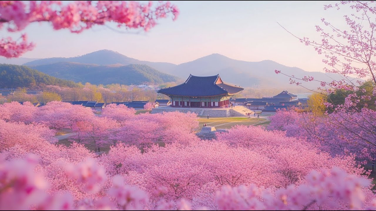 Gyeongju Cherry Blossom Korean LoFi | Relaxing Study Beats | 1 Hour Chill Music