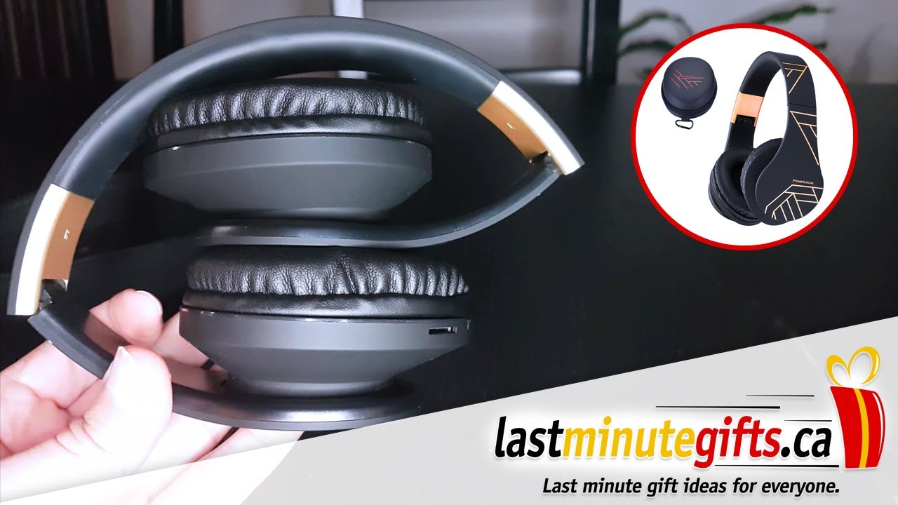 PowerLocus Bluetooth Headphone - Wireless Foldable Over Ear Headphone -  Carry Case Included - Unbox