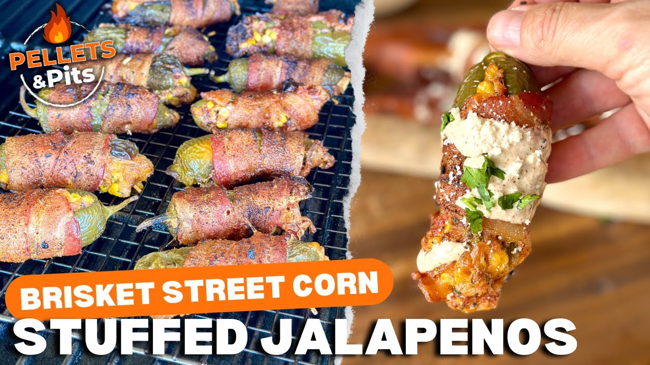 Копченая грудинка с уличной кукурузой и халапеньо попперс