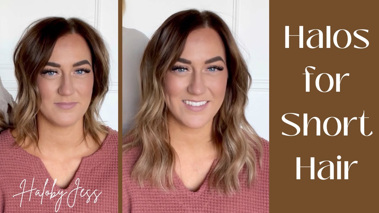 Two Halo Extensions for Short Hair | HalobyJess | Layered 14&rdquo; vs Original 12&rdquo;