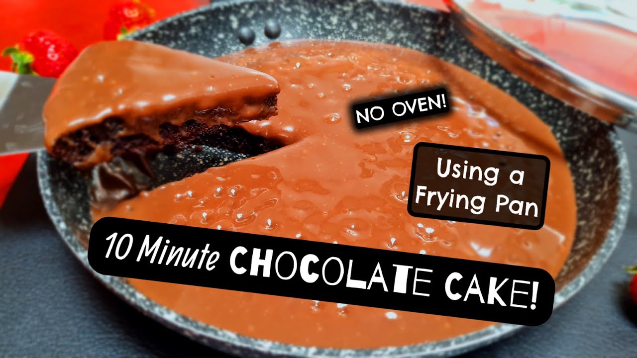 10 Minute Chocolate Cake in Frying Pan | No Oven | SO EASY & DELISH! By Yummy Halal