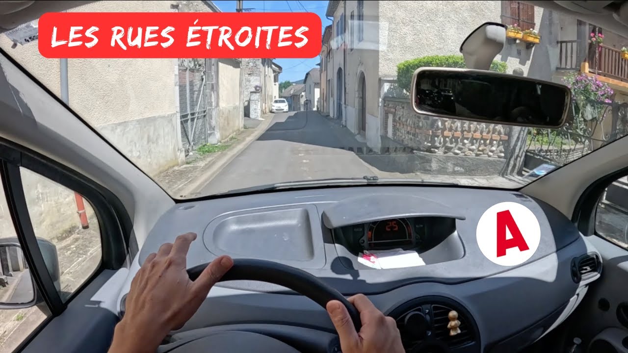 Conduite commentée, dans des rues étroites