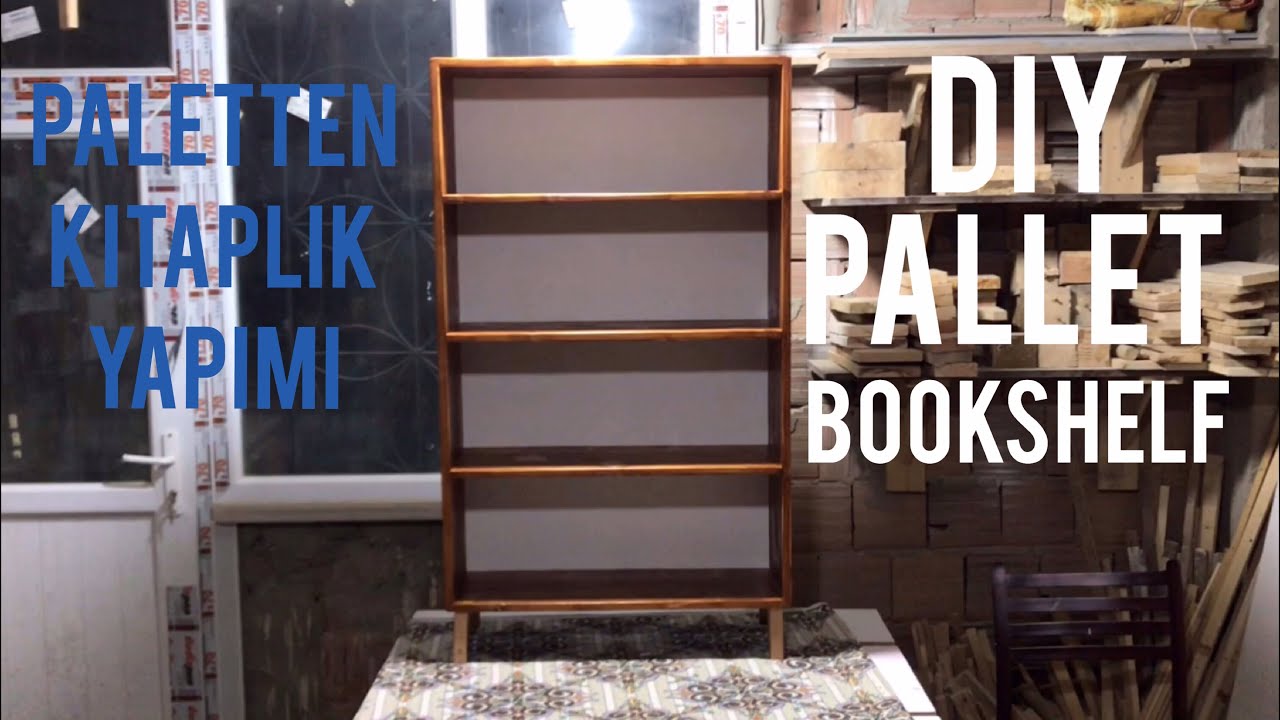 Paletten kitaplık yapımı // Making a bookshelf from pallet