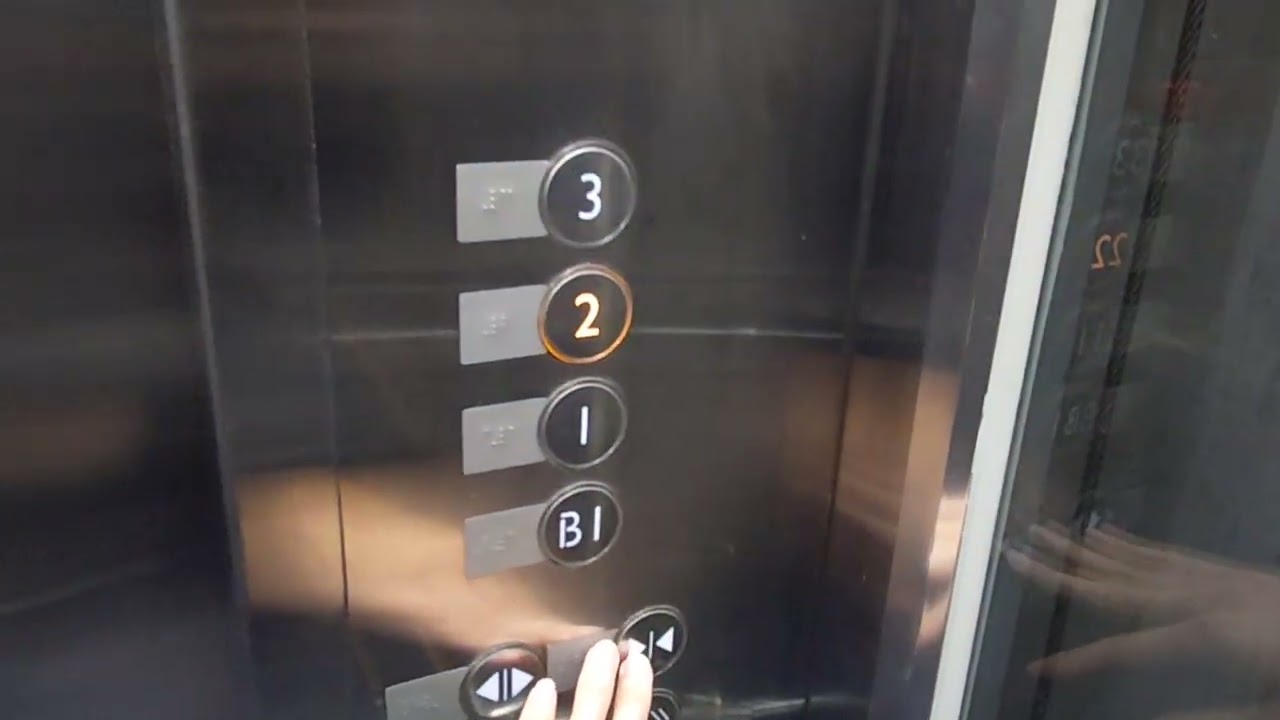 Mitsubishi scenic elevator @ Hsinchu County Hall main building in Hsinchu, Taiwan