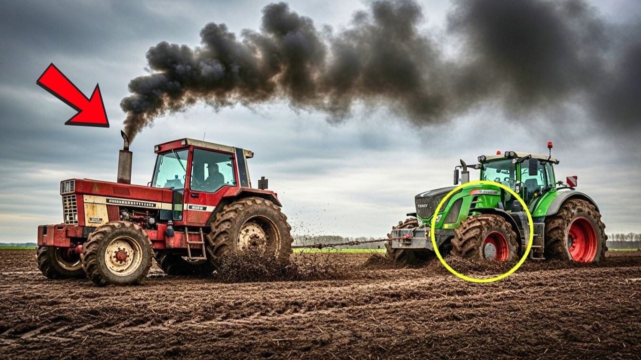 300.000€ Fendt blamiert sich total! Rostiger 5.000€ IHC zieht das High-Tech Monster aus dem Dreck
