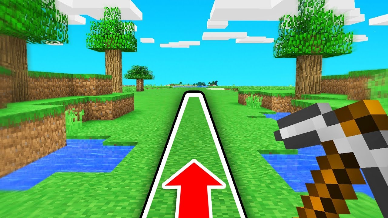 MINECRAFT But You Can ONLY Walk In A STRAIGHT LINE!