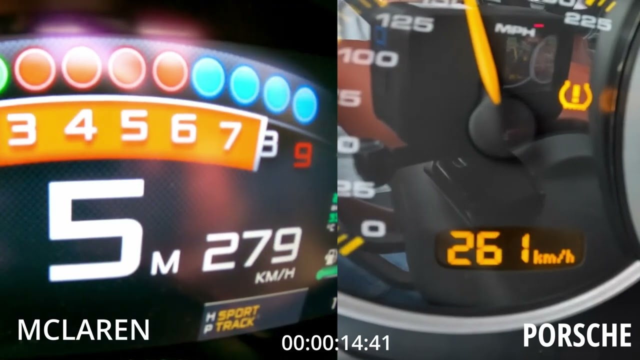McLaren 600 LT vs. Porsche Carrera GT | Acceleration Battle 100-310 kph