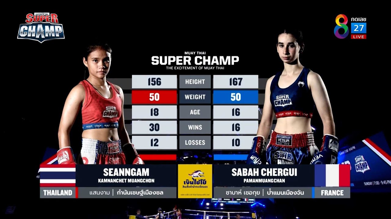 Muay Thai Super Champ | คู่ที่ 2 แสนงาม กานันเชษฐ์เมืองชล VS ซาบาห์ เชอกุย | 04/09/65