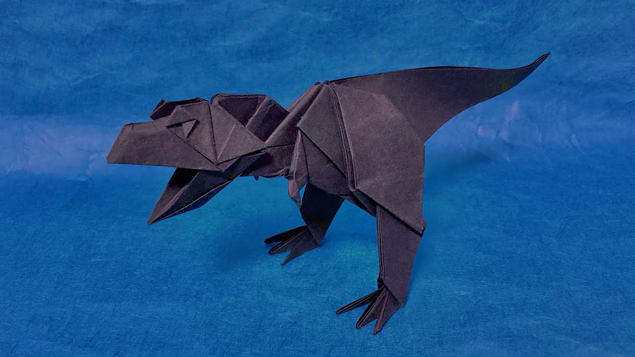 【Origami】Tyrannosaurus How to fold 【折り紙】ティラノサウルスの折り方