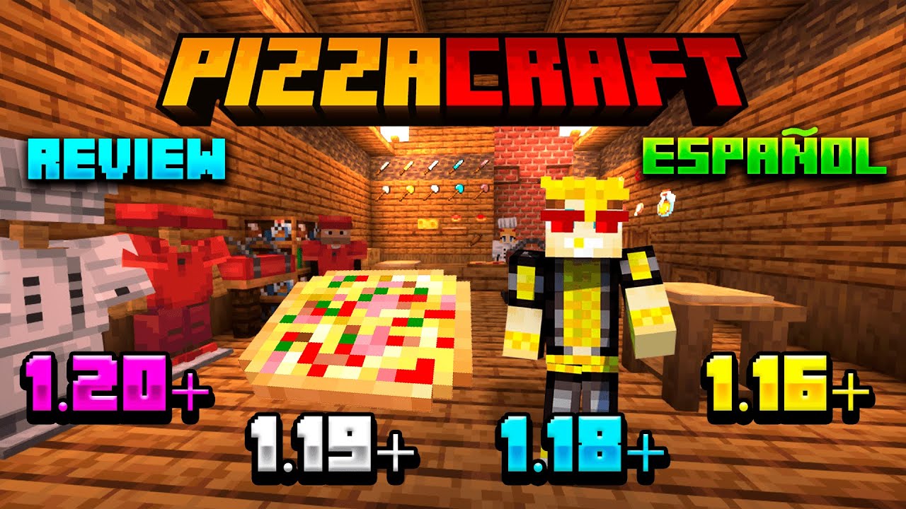 Minecraft Review - PizzaCraft mod 1.20+ 1.19+  1.18+ 1.16+ Completo en Español 2023 Tutorial