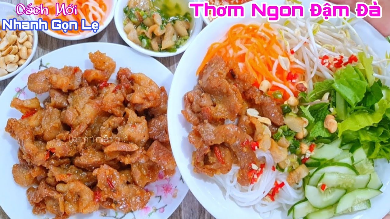 BÚN THỊT XÀO .Cách Ướp Thịt Mềm Thơm Ngon Như Thịt Nướng Ăn Bún Hoặc Cơm Đều Rất Ngon