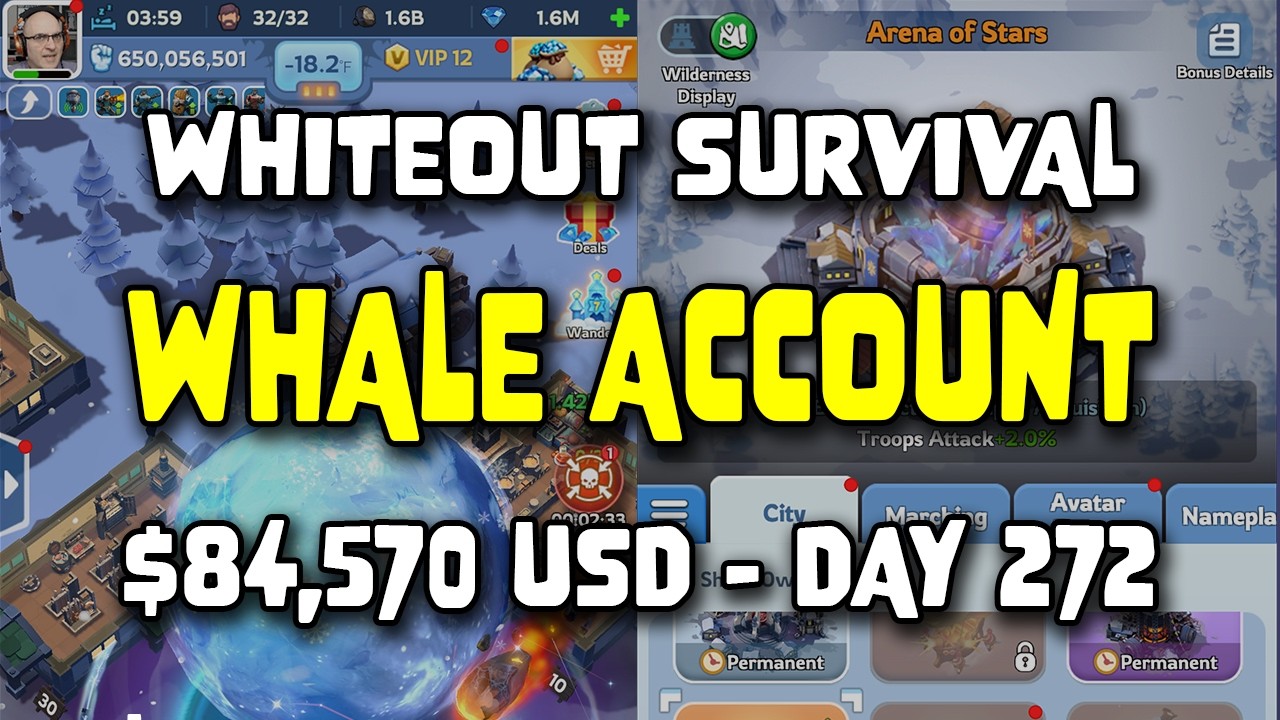 Аккаунт &laquo;кита&raquo; в Whiteout Survival &mdash; $84 570 &mdash; День 272 &mdash; Магазин Silverfrost d4