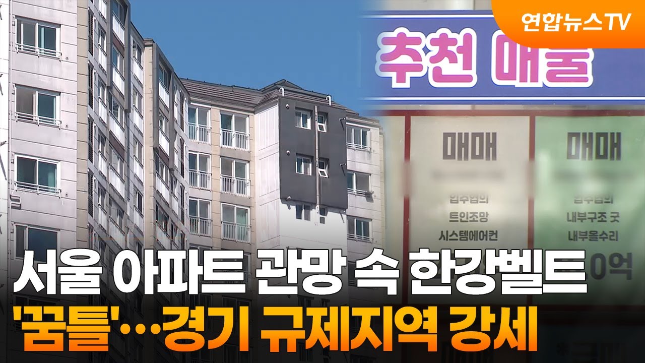 서울 아파트 관망 속 한강벨트 '꿈틀'&hellip;경기 규제지역 강세 / 연합뉴스TV (YonhapnewsTV)