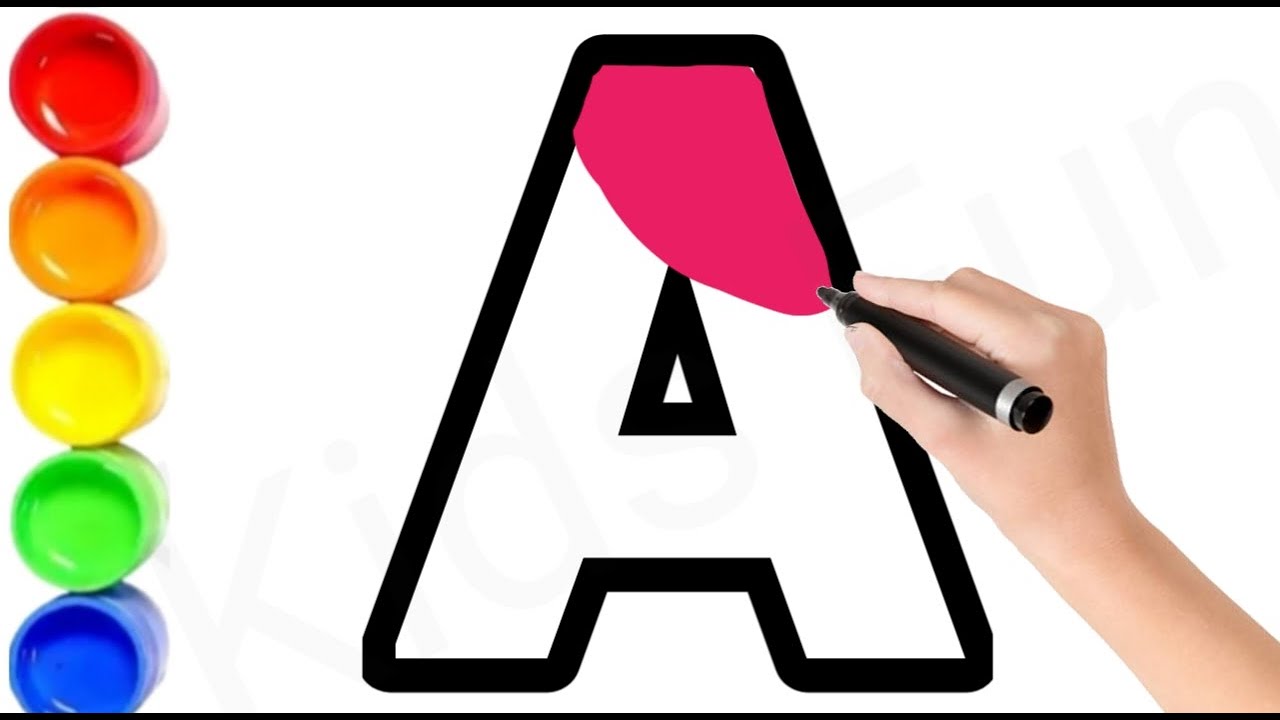 A to Z, Kids rhymes, collection for writing along dotted lines for toddler,Aphabet,ABC song,ABCD,567