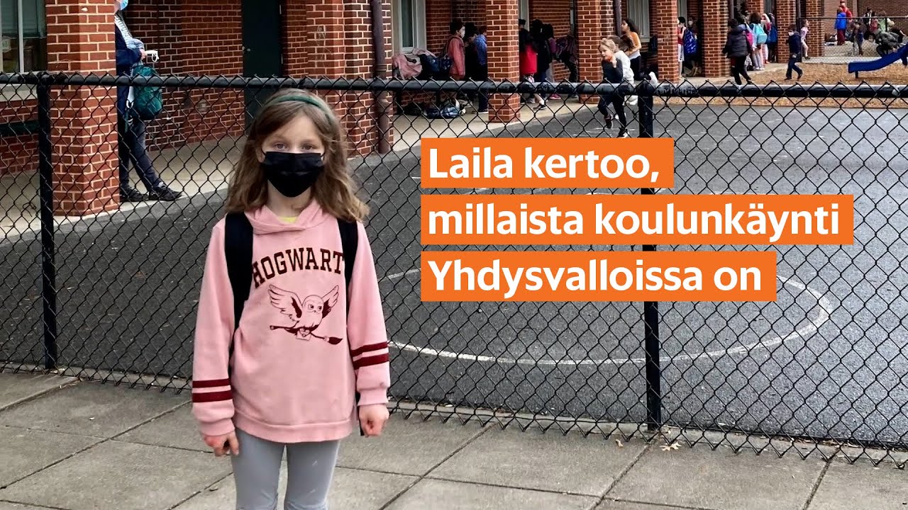 Laila, 7, aloitti koulun uudessa maassa