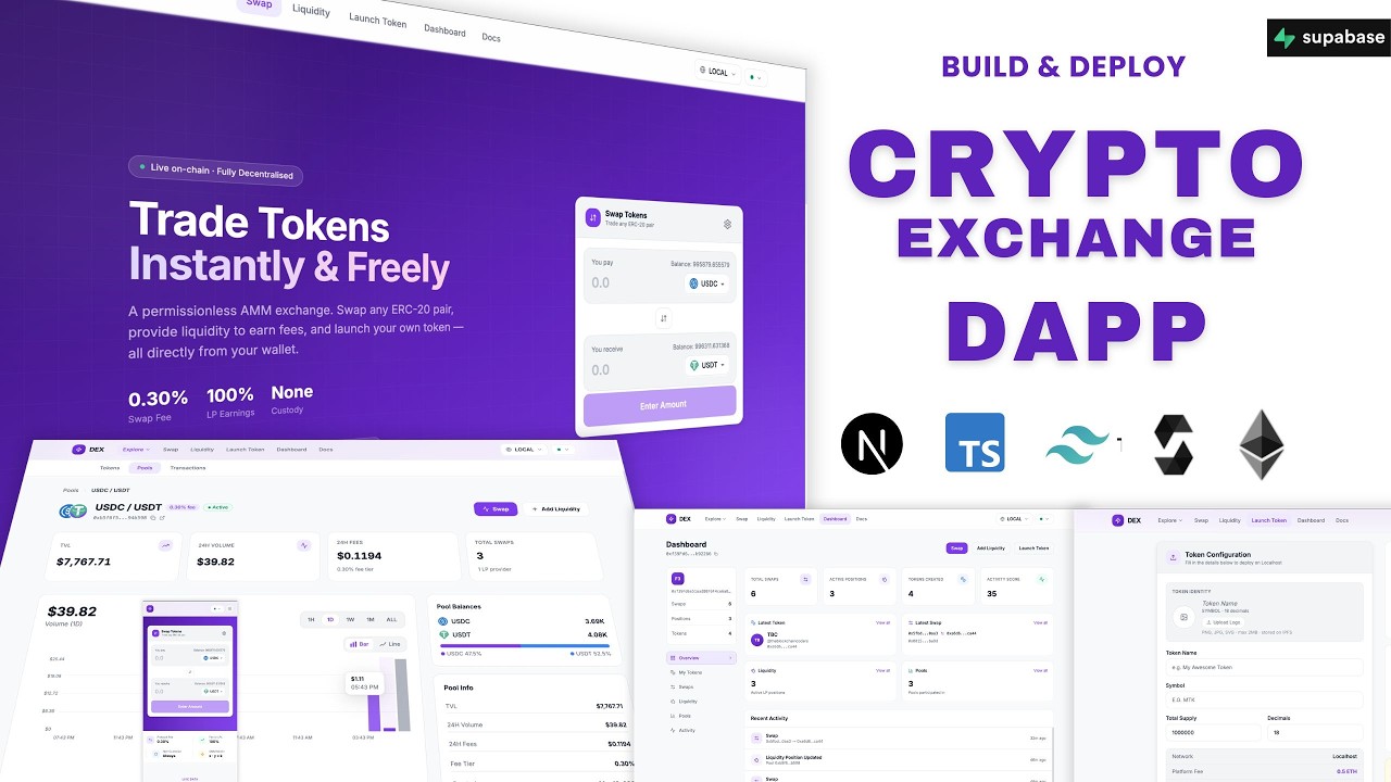 Build & Deploy a Crypto DeFi Exchange from Scratch (Solidity + Nextjs) | Full DEX-Exchange DApp 2026