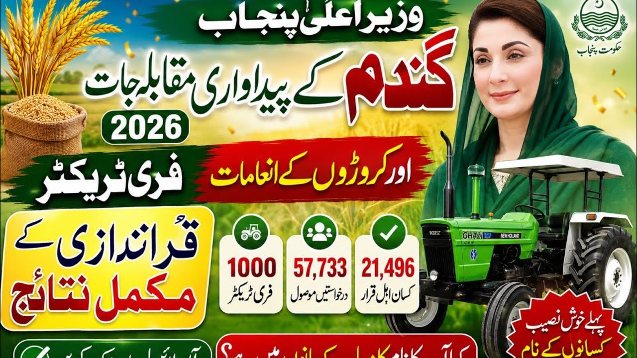 Punjab Wheat Production Competition 2025-26 Lucky Draw Announced 🌾