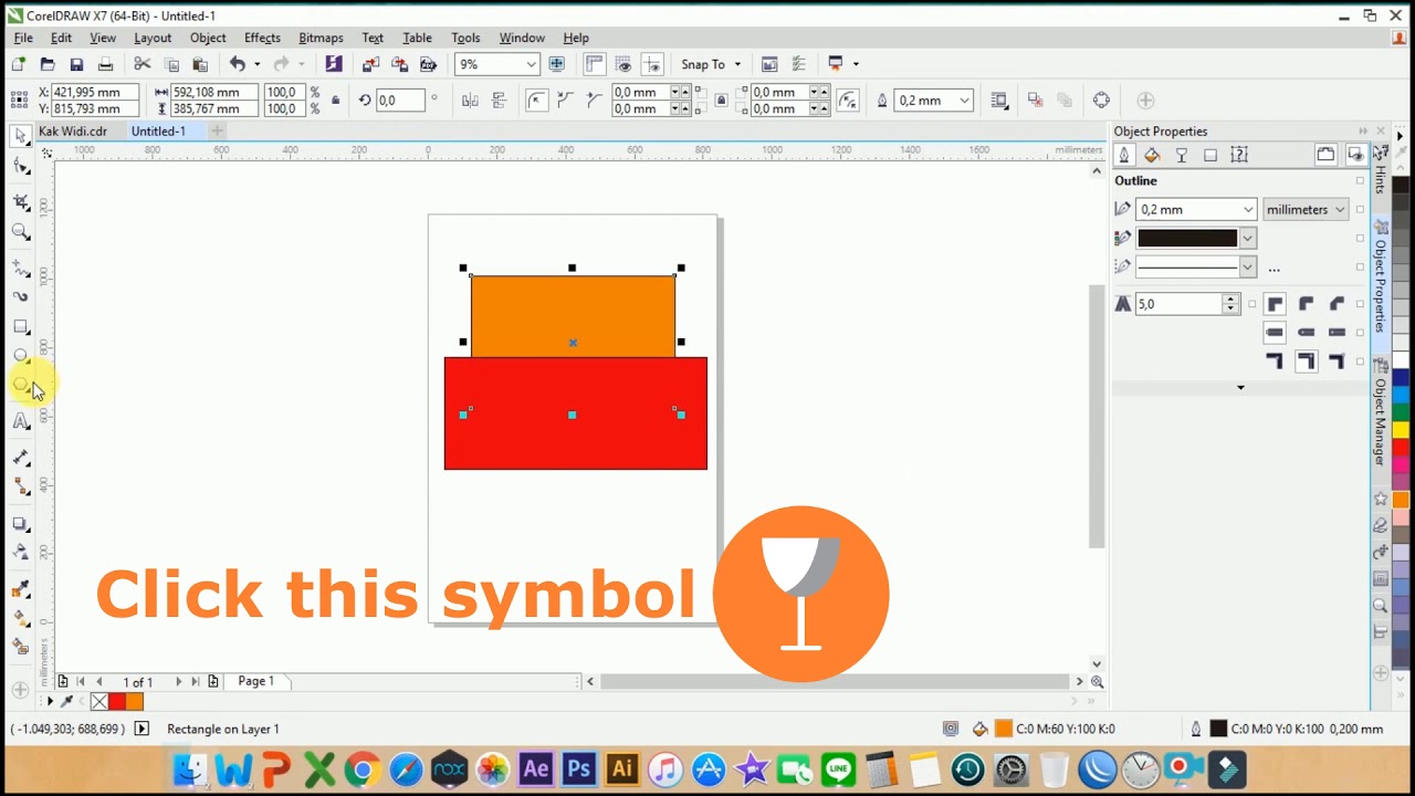HOW TO MAKE OBJECT TRANSPARENT LESS THAN A MINUTE #CORELDRAW