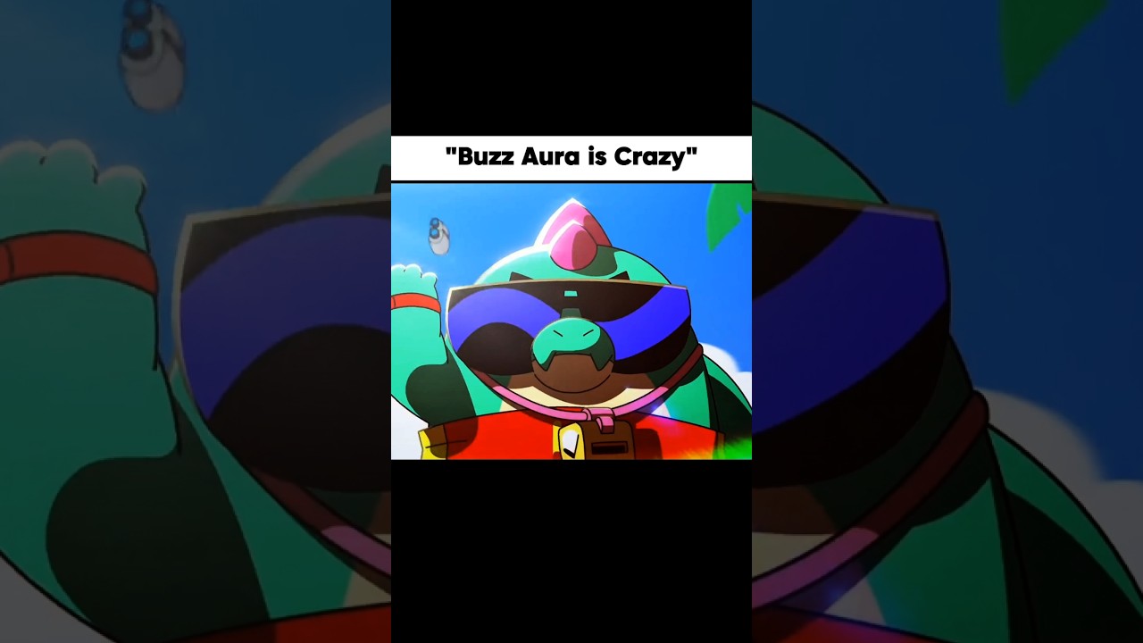 Buzz Aura is Crazy 😳🔥 #brawlstars #shorts #invincible