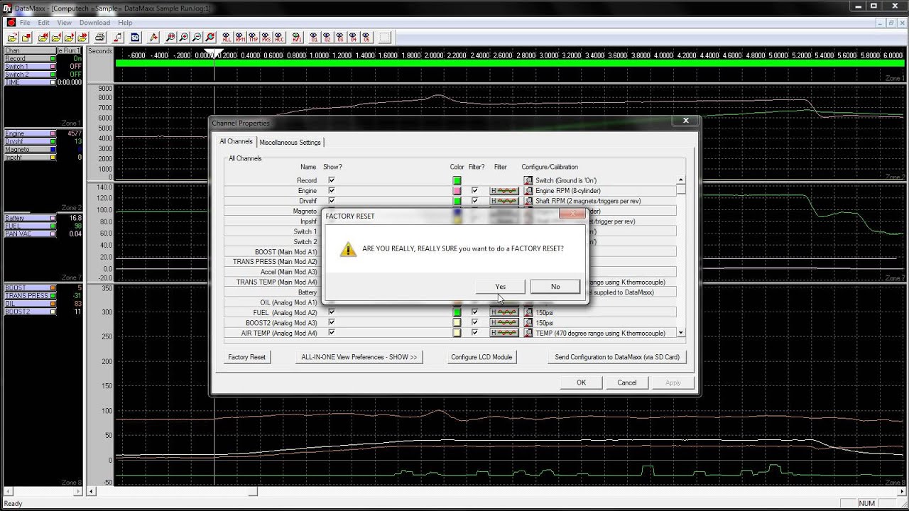 DataMaxx Tutorial Factory Reset
