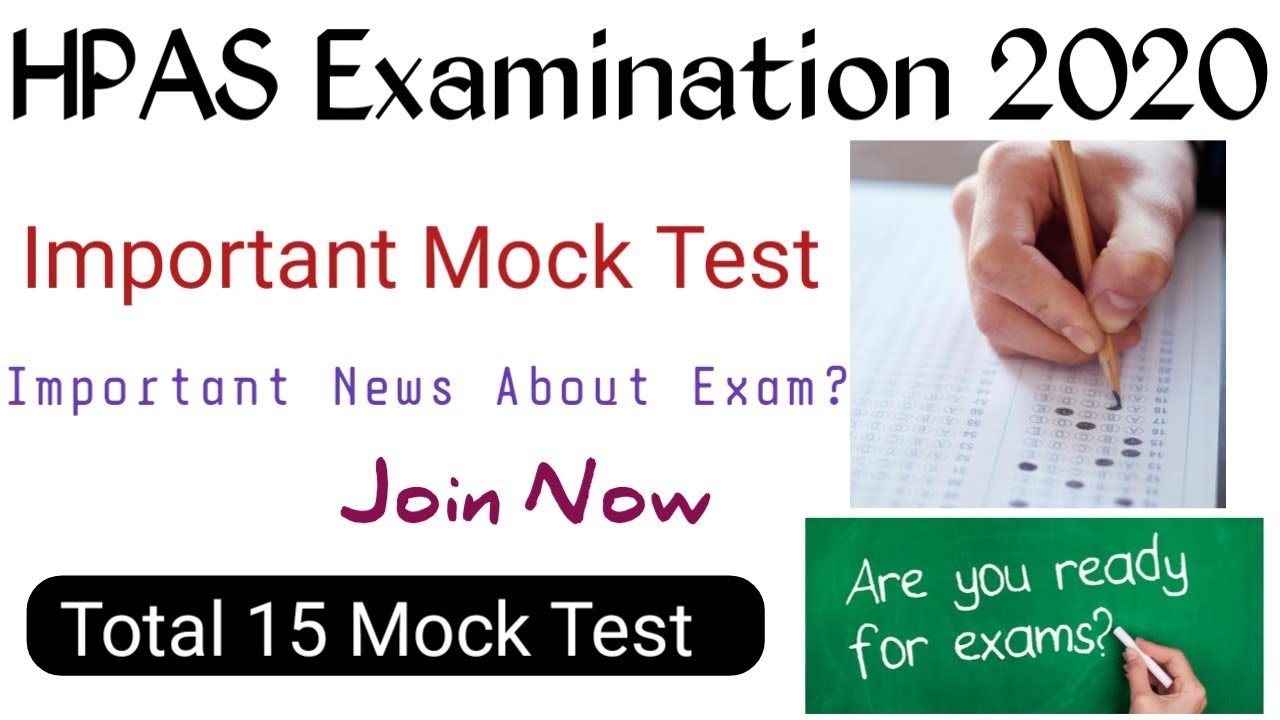 HPAS Examination 2020 | Mock test for HPAS Examination 2020