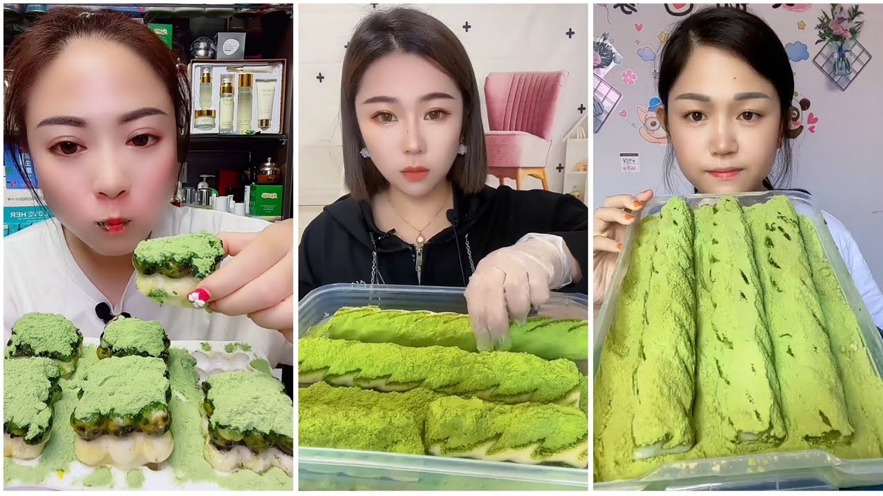 ASMR FOAM ICE EATING | MATCHA ICE EATING | RELAX VIDEO