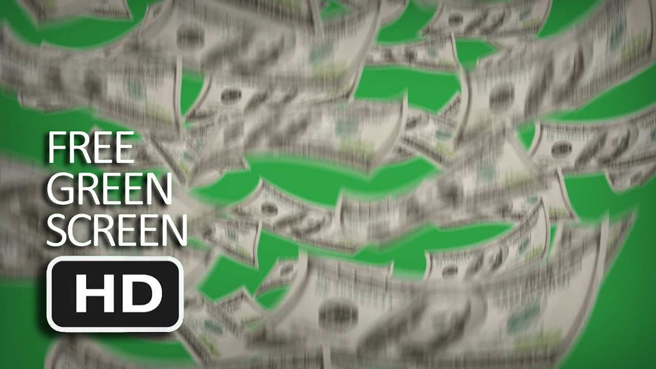 Free Green Screen - Falling Dollar 3