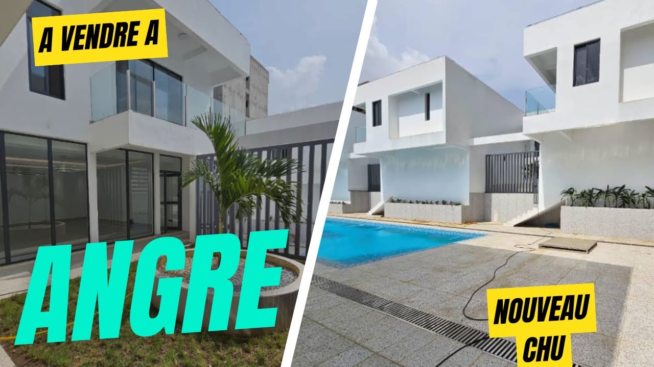 Villa duplex à vendre à Abidjan : Cocody Angré Nouveau Chu