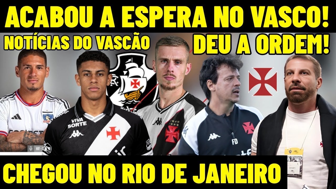 ACABOU A ESPERA NO VASCO! 70 MILHÕES EM PATROCÍNIO! MEIA CHEGOU NO RIO DE JANEIRO! DINIZ DEU A ORDEM