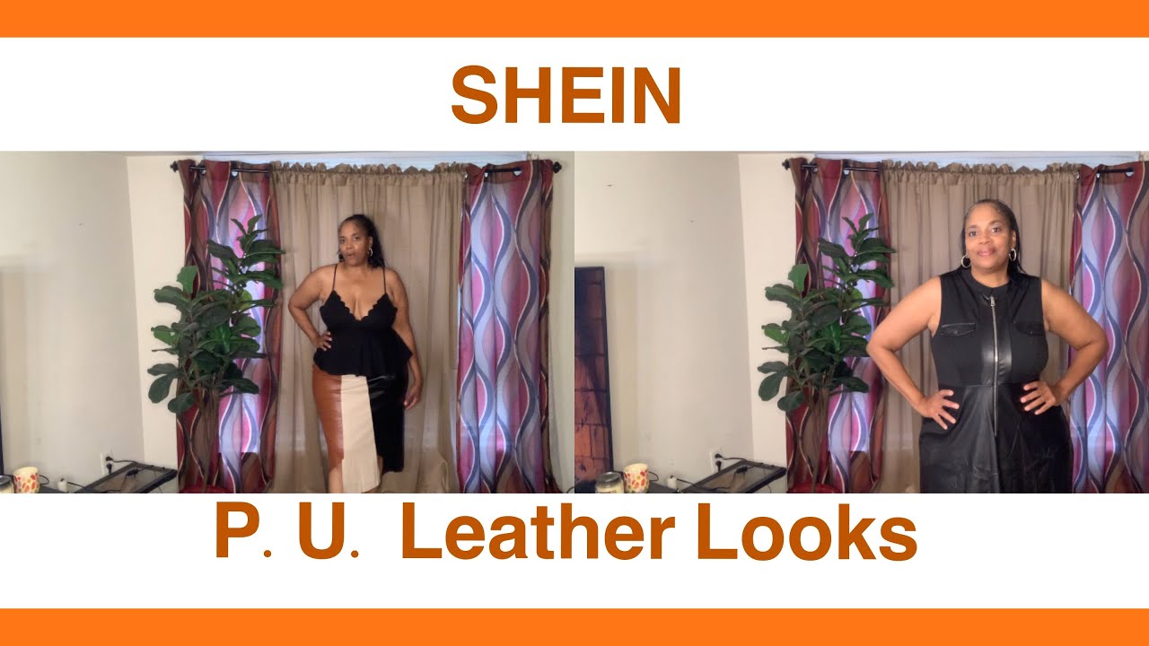 SHEIN P.U. LEATHER (Pleather) LOOKS TRY ON, CURVY PLUS 2025