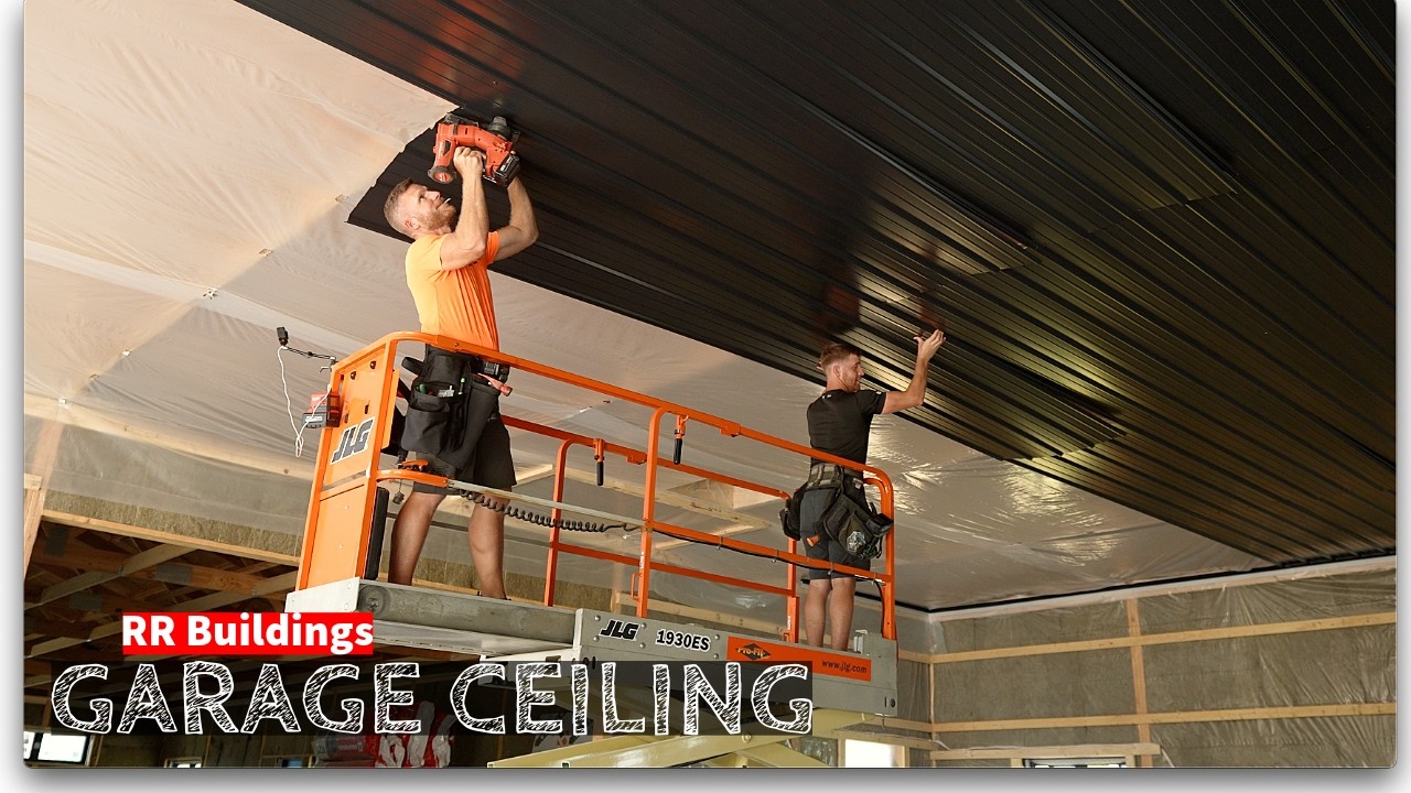 Black Garage Ceiling Steel Installation: Modest House 27