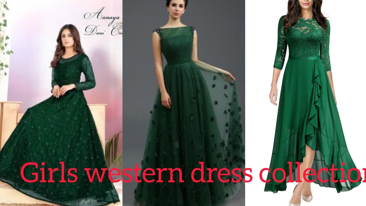girls western dress collection 😍 gorgeous dress collection green frocks ideas #fashionvlog