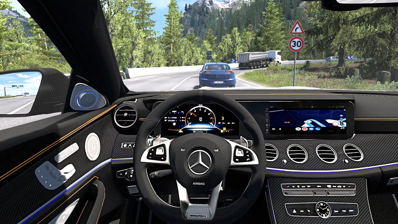 Mercedes E-Class W213 2019 - Euro Truck Simulator 2 [Steering Wheel Game Play]