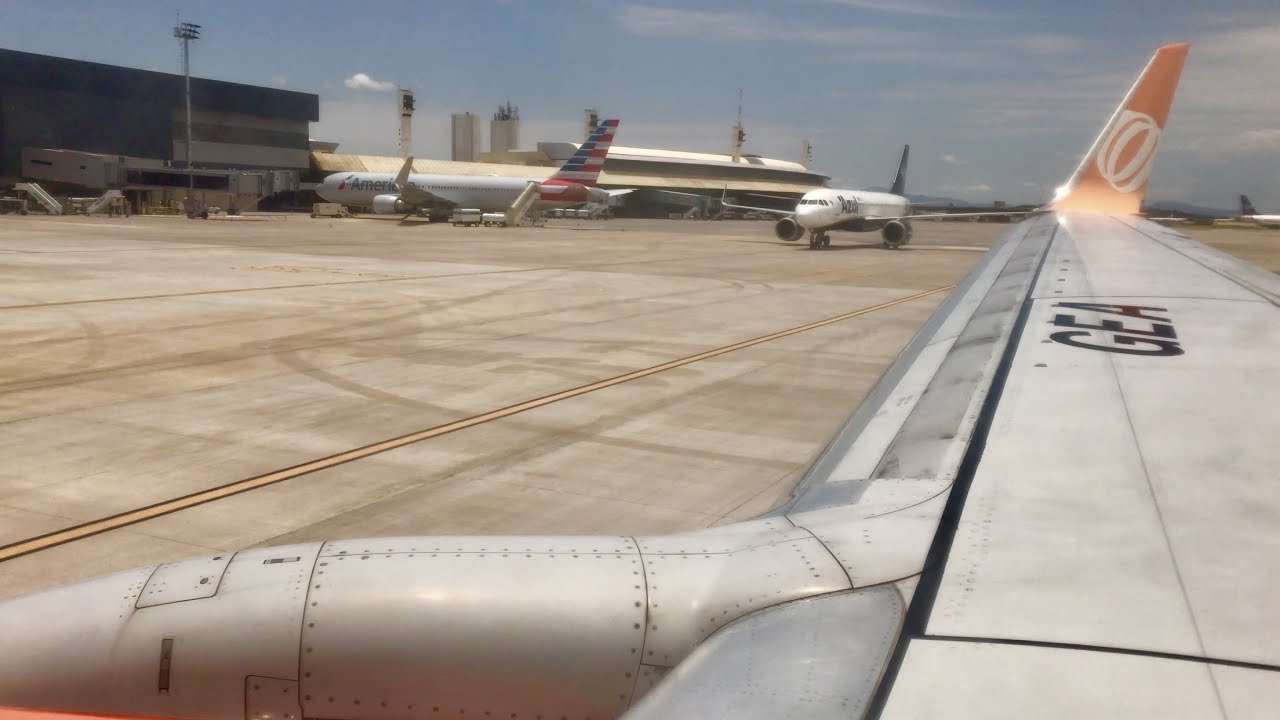 (4K) Boeing 737 GOL Decolagem de Confins Belo Horizonte