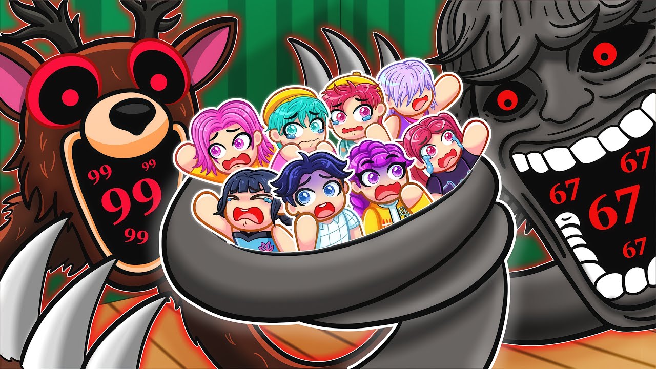 The 67 KID and the DEER CURSE Our BABY KPOP PLUSHIES in Roblox! | Kpop Demon Hunters