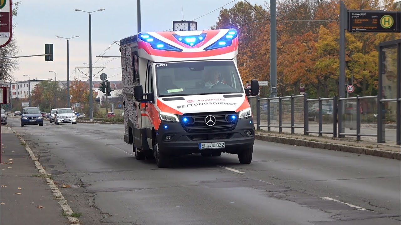 [180° Wendung/Gaffen tötet] Beide neuen Rettungswagen JUH Erfurt